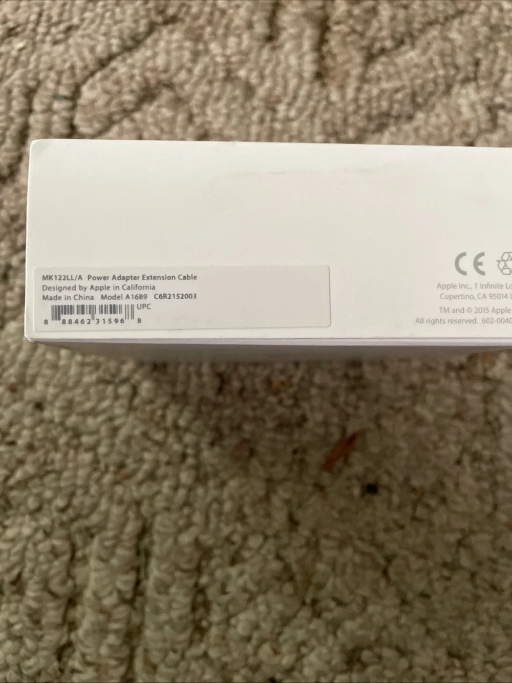 Apple Power Adapter Extension Cable MK122LLA New in Box 6544420